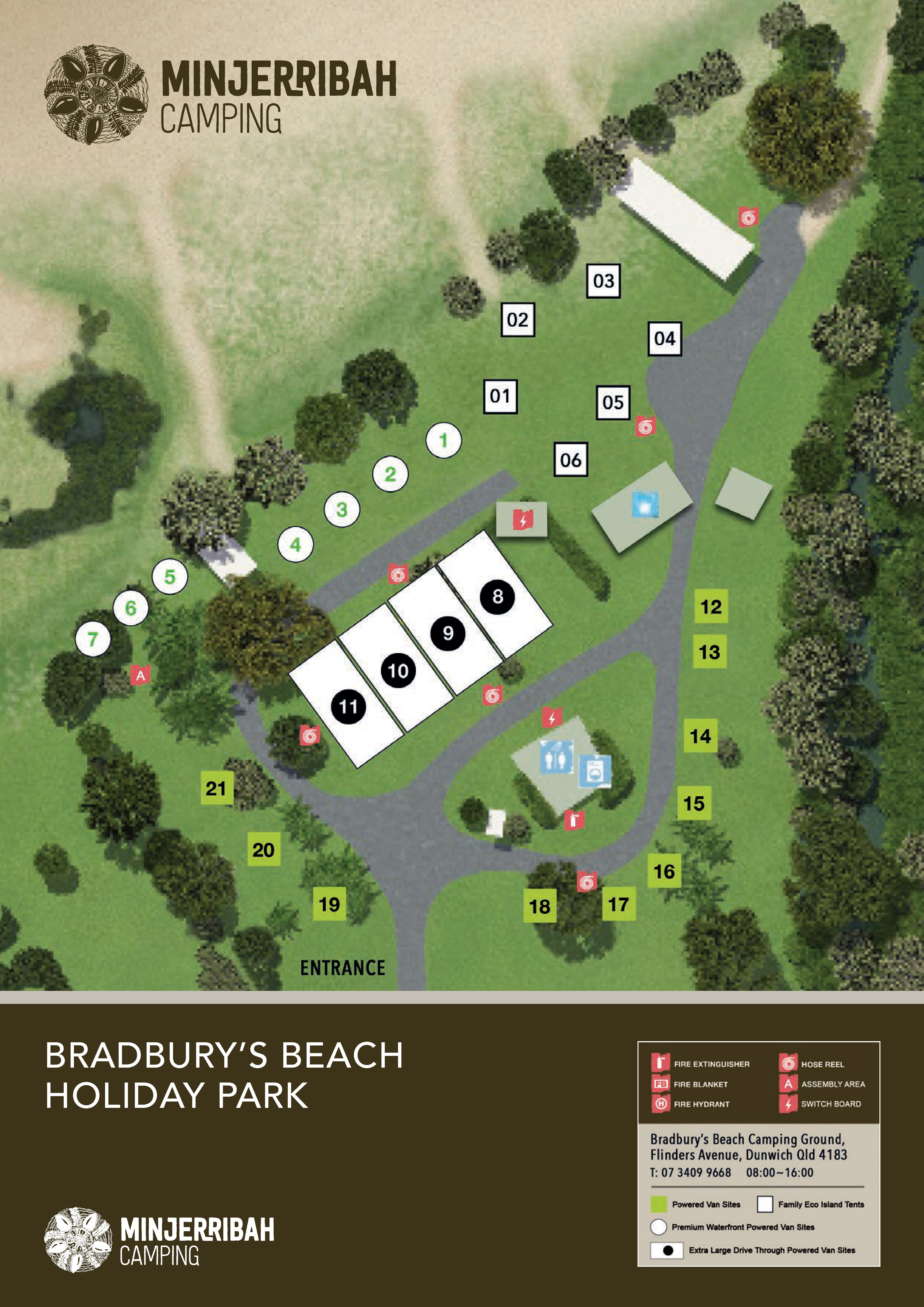 Bradbury's Beach Map